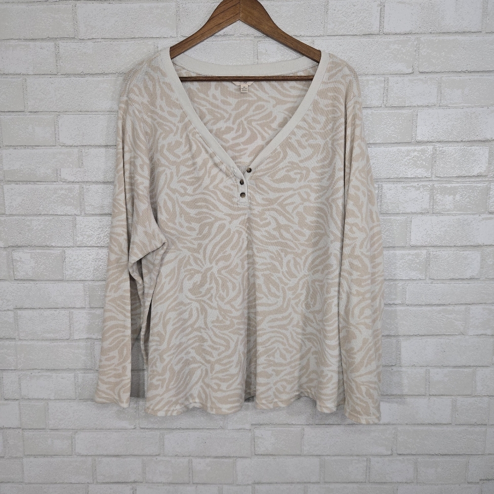 Terra & Sky printed thermal long sleeve